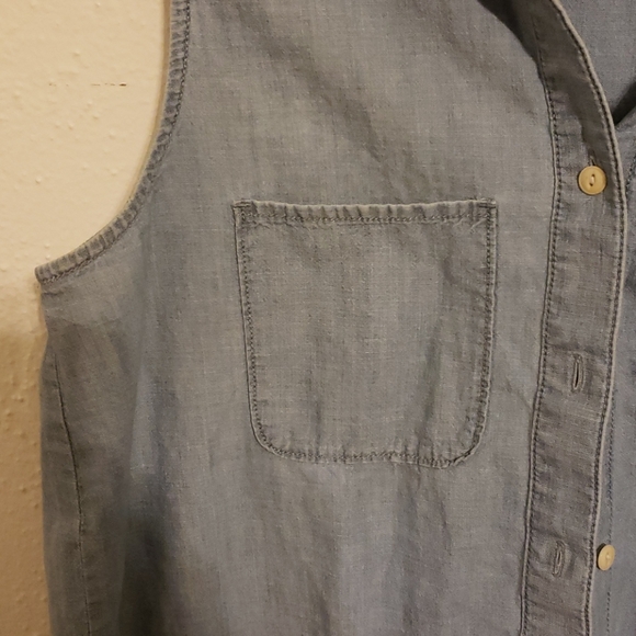 Madewell Chambray Top Size M - Picture 5 of 7